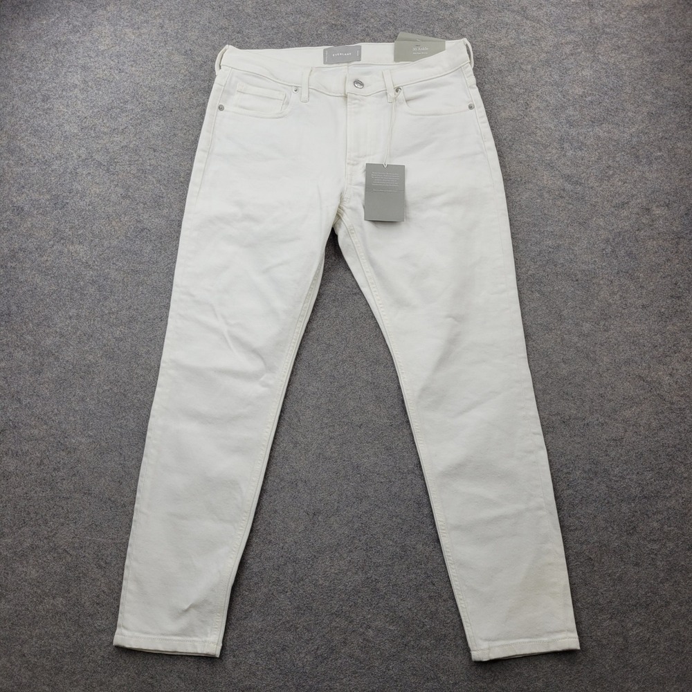 Everlane Jeans 30 Mid Rise Skinny Ankle White Stretch Denim Pants